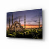 Blue Mosque Glass Wall Art by Insigneart USA