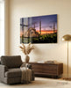 Blue Mosque Glass Wall Art by Insigneart USA