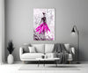 Woman (Pink) Glass Wall Art by Insigneart USA