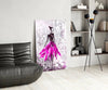 Woman (Pink) Glass Wall Art by Insigneart USA