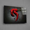 Red Pepper Glass Wall Art by Insigneart USA