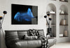 Blue Feather Glass Wall Art by Insigneart USA