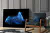 Blue Feather Glass Wall Art by Insigneart USA