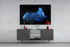 Blue Feather Glass Wall Art by Insigneart USA