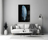 Blue Feather Glass Wall Art by Insigneart USA
