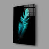 Green Feather Glass Wall Art by Insigneart USA