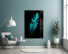 Green Feather Glass Wall Art by Insigneart USA