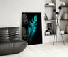 Green Feather Glass Wall Art by Insigneart USA