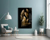 Tan Feather Glass Wall Art by Insigneart USA