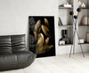 Tan Feather Glass Wall Art by Insigneart USA