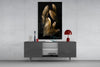 Tan Feather Glass Wall Art by Insigneart USA