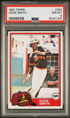 Graded 1981 Topps Ozzie Smith #254 Baseball Card PSA 8 NM-MT