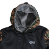 Old Timer Heavy Zip Fleece Hoodie | Black Blocked by Luckless Outfitters