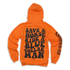Save a Horse Ride a Blue Collar Man Neon Orange Hoodie by Luckless Outfitters
