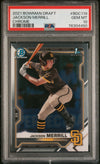 Graded 2021 Topps Bowman Draft Jackson Merrill #BDC119 Chrome Rookie RC Baseball Card PSA 10 Gem Mint