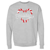 Christmas Candy Cane Heart WHT by 500 LEVEL