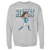 Justin Herbert Cartoon WHT by 500 LEVEL