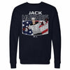 Jack Hughes New Jersey American Flag WHT by 500 LEVEL