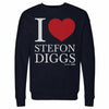 Stefon Diggs New England I Love WHT by 500 LEVEL