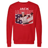 Jack Hughes New Jersey American Flag WHT by 500 LEVEL