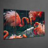 Flamingos 4 Pieces Mega Glass Wall Art (59"x36") by Insigneart USA