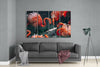 Flamingos 4 Pieces Mega Glass Wall Art (59"x36") by Insigneart USA