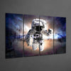 Astronaut 4 Pieces Mega Glass Wall Art (59"x36") by Insigneart USA