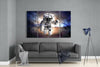 Astronaut 4 Pieces Mega Glass Wall Art (59"x36") by Insigneart USA