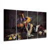Woman Clown 4 Pieces Mega Glass Wall Art (59"x36") by Insigneart USA