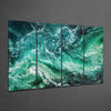 Waves 4 Pieces Mega Glass Wall Art (59"x36") by Insigneart USA
