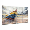 Abandoned Boat 4 Pieces Mega Glass Wall Art (59"x36") by Insigneart USA