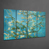 Sakura 4 Pieces Mega Glass Wall Art (59"x36") by Insigneart USA