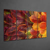 Autumn Leaves 4 Pieces Mega Glass Wall Art (59"x36") by Insigneart USA