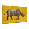 Rhino 4 Pieces Mega Glass Wall Art (59"x36") by Insigneart USA
