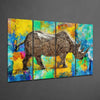 Rhino 4 Pieces Mega Glass Wall Art (59"x36") by Insigneart USA