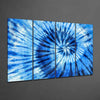 Blue Spiral 4 Pieces Mega Glass Wall Art (59"x36") by Insigneart USA