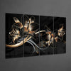 Flower Wave 4 Pieces Mega Glass Wall Art (59"x36") by Insigneart USA