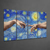 The Creation 4 Pieces Mega Glass Wall Art (59"x36") by Insigneart USA