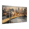 Manhattan 4 Pieces Mega Glass Wall Art (59"x36") by Insigneart USA
