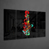 Color Mix 4 Pieces Mega Glass Wall Art (59"x36") by Insigneart USA