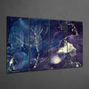 Marble 4 Pieces Mega Glass Wall Art (59"x36") by Insigneart USA