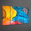 Dance of Colors 4 Pieces Mega Glass Wall Art (59"x36") by Insigneart USA