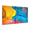 Dance of Colors 4 Pieces Mega Glass Wall Art (59"x36") by Insigneart USA