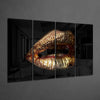 Lips 4 Pieces Mega Glass Wall Art (59"x36") by Insigneart USA