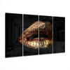 Lips 4 Pieces Mega Glass Wall Art (59"x36") by Insigneart USA