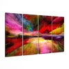 Colorful Clouds 4 Pieces Mega Glass Wall Art (59"x36") by Insigneart USA