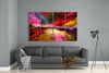 Colorful Clouds 4 Pieces Mega Glass Wall Art (59"x36") by Insigneart USA