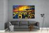 Sunflowers 4 Pieces Mega Glass Wall Art (59"x36") by Insigneart USA