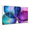 Flower Ink 4 Pieces Mega Glass Wall Art (59"x36") by Insigneart USA