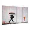 Banksy 4 Pieces Mega Glass Wall Art (59"x36") by Insigneart USA